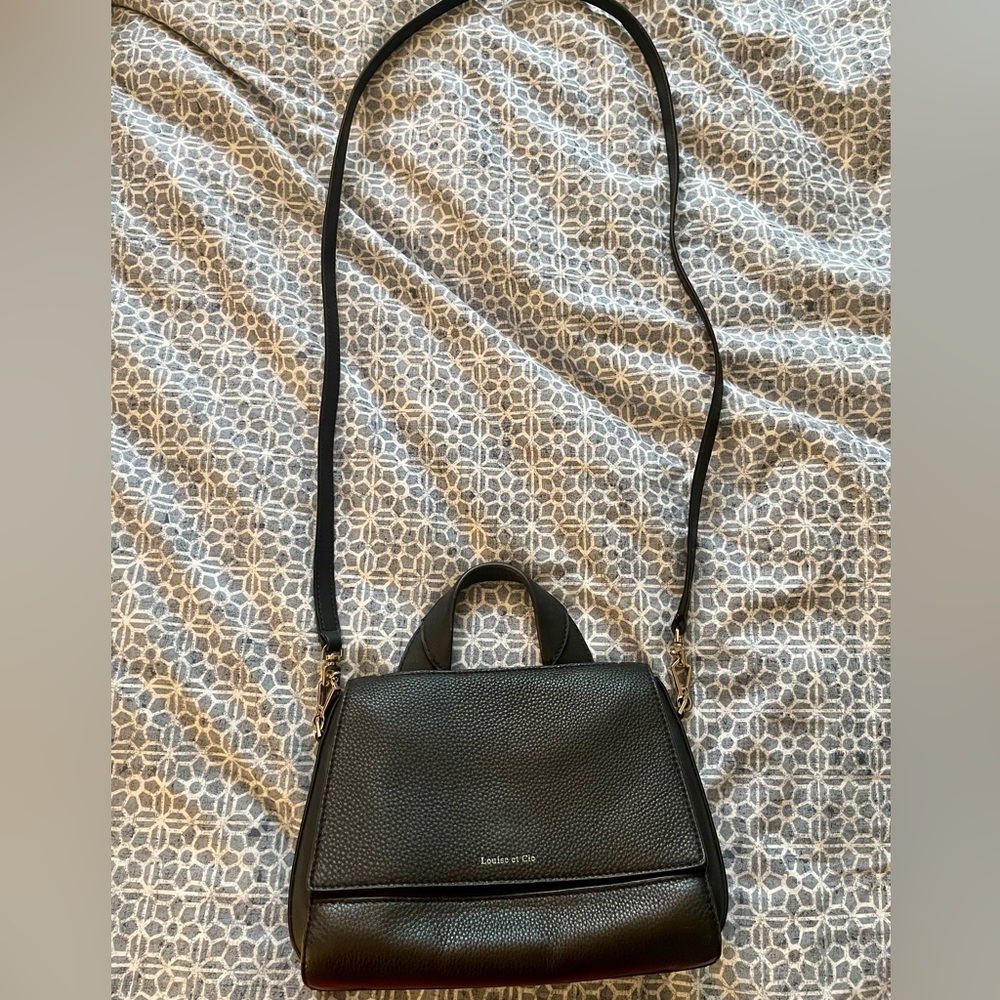 Louise et Cie small leather black handbag crossbody